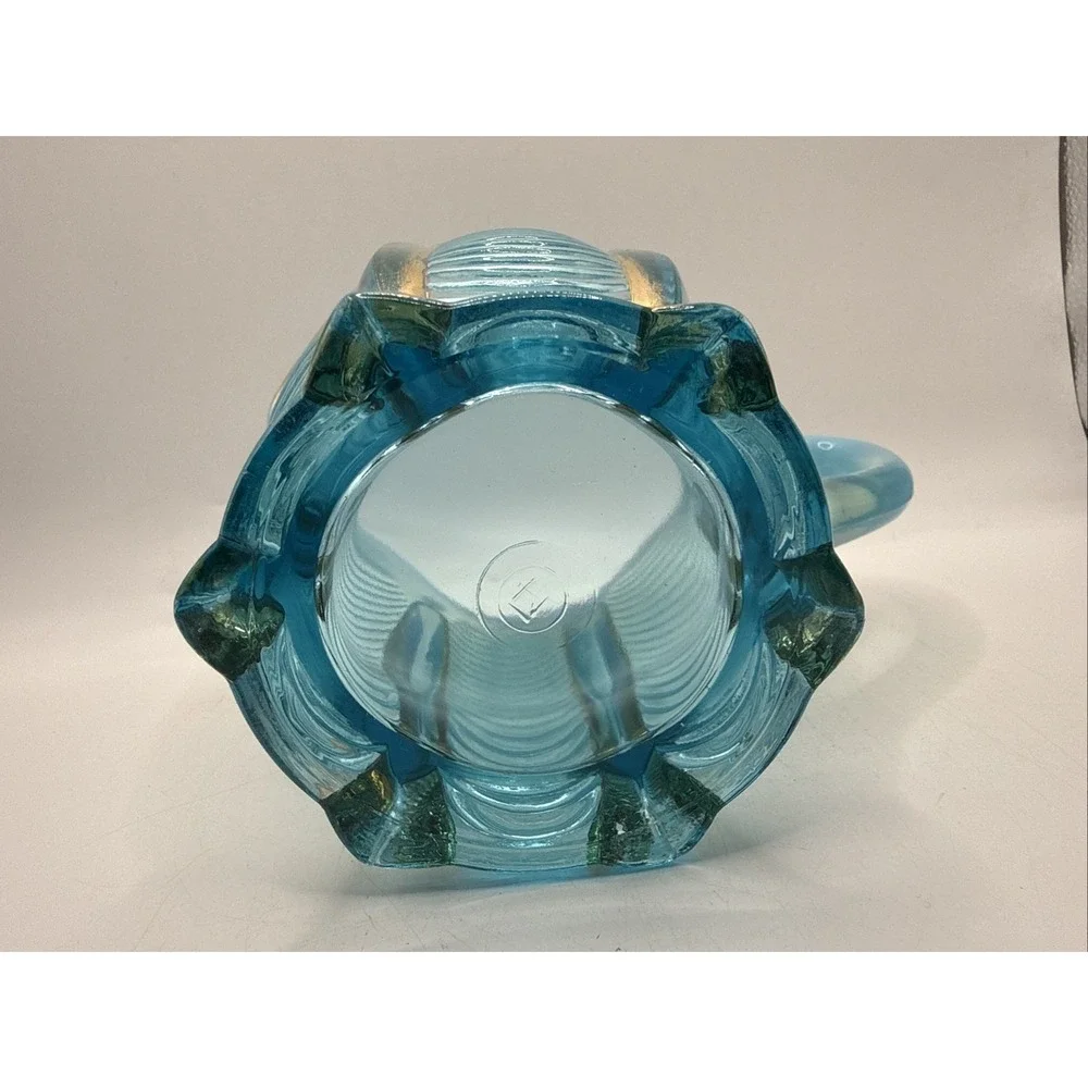 Northwood Blue Opal Drapery Creamer w/ Gold Trim